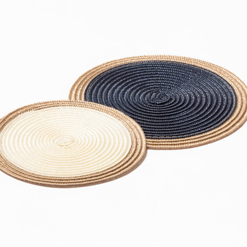 Coaster 'Trocadero' Bicolor in Ivory & Beige by Pigment France