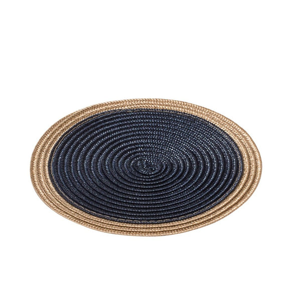 Bottle Coaster 'Trocadero' Bicolor in Royal Blue & Beige by Pigment France