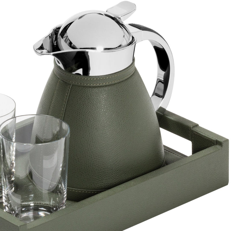 'Beaubourg' Tray Set with Water Carafe Chantilly 0.6L, 2 Glasses & Tray by Pigment France