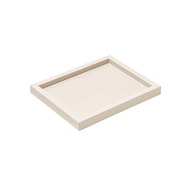 Rectangular Leather Tray 'Chaumont' Vienna Pattern no Handles by Pigment France