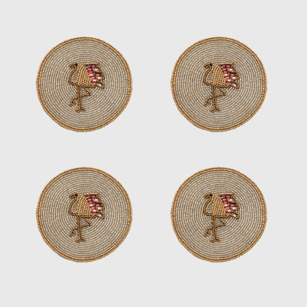 Flamingo Drink Coaster by Joanna Buchanan | Set of 4