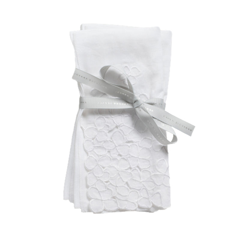 Hydrangea Linen Napkin in White by Joanna Buchanan | Set of 2