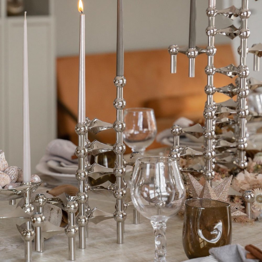 Chrome candle holders cheap
