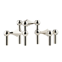 Stoff Nagel Candle Holder 3-Pack in Chrome
