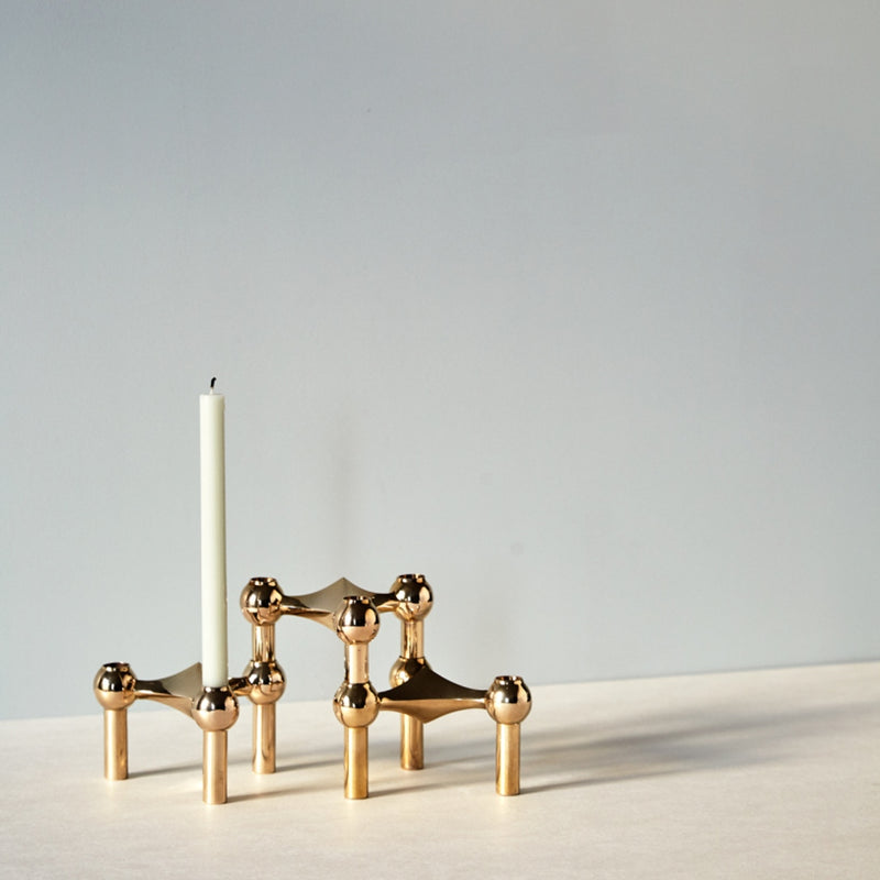 Stoff Nagel Candle Holder 3-Pack in Solid Brass