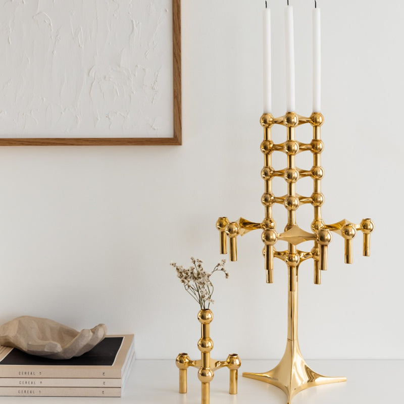 Stoff Nagel Candle Stand in Solid Brass  Designer Candles & Holders –  Amiramour