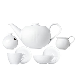 Tea/Coffee Set of 15 Pieces - Stella Satin White