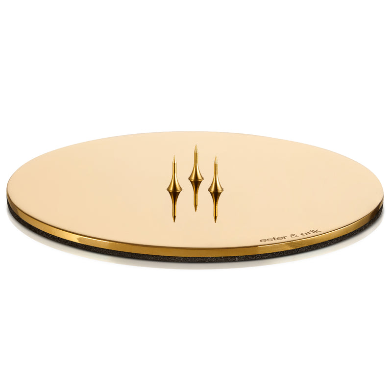 Classic Candle Plate Holder in Gold