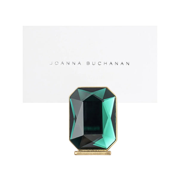 Single Gem Place Card Holders, Emerald by Joanna Buchanan | Set of 2