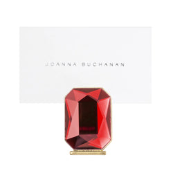 Single Gem Place Card Holders, Ruby Red by Joanna Buchanan - Set of 2