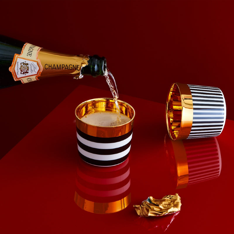 Sip of Gold, Champagne Goblet, Vertical Stripes - MY CHINA! CA’ D’ORO