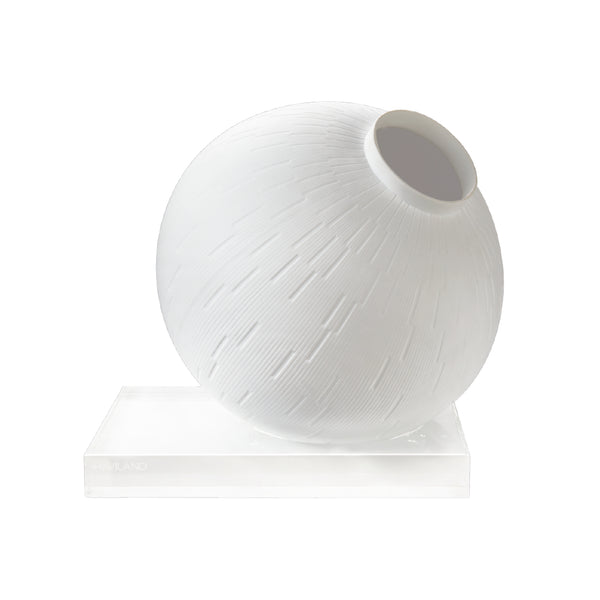 Sphere Vase Optic Glass Base - Infini White