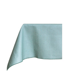 Coated Linen Tablecloth in Sage Green In Size 240cm X 140cm by Giardino Segreto