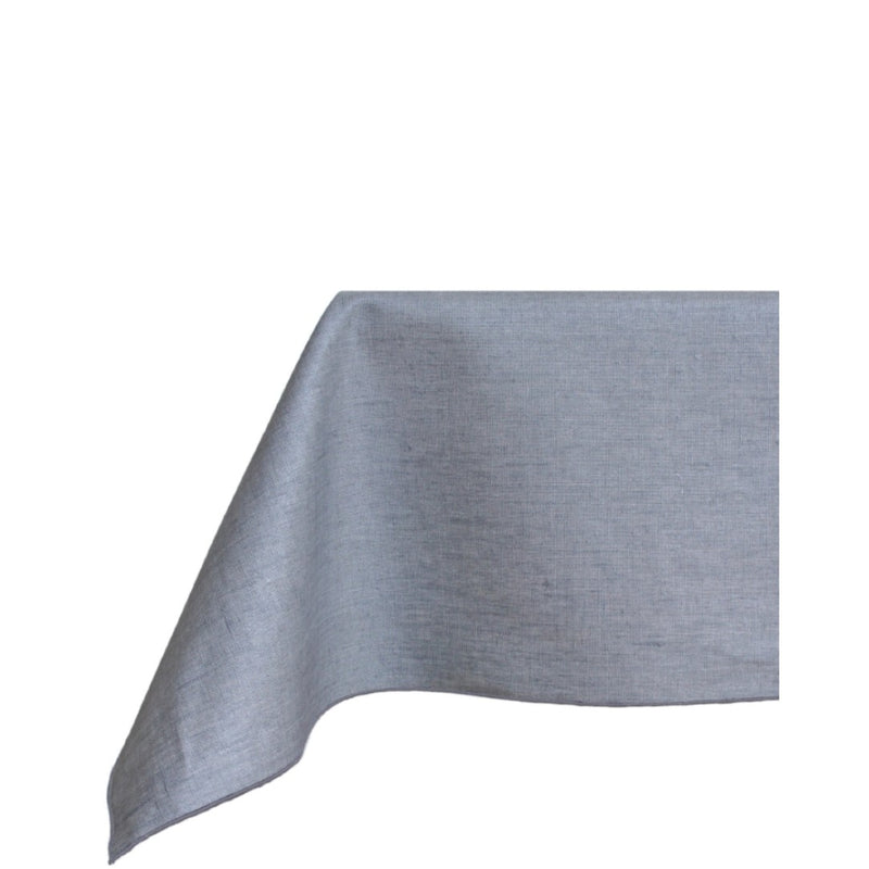 Coated Linen Tablecloth in Ash Grey in Size 240cm x 140cm by Giardino Segreto