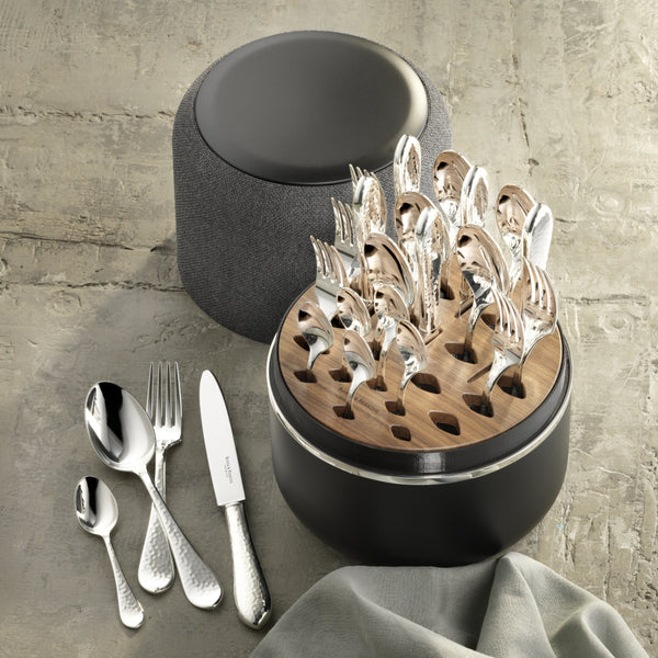 The Box in Grey with Martelé Cutlery by Robbe & Berking