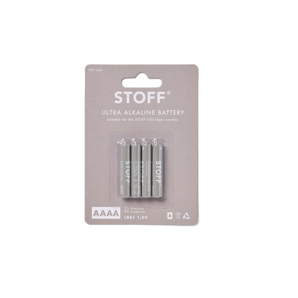 Pack of 4 AAAA batteries for Stoff LED taper candles, compatible long-lasting power source