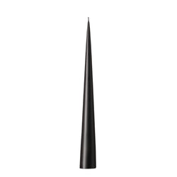Black Matt cone candle 48cm by Ester & Erik, tall self-standing sculptural taper with matte finish