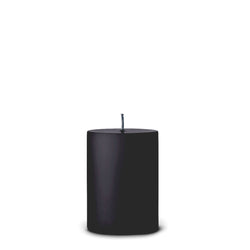 Black Matt pillar candle 10cm by Ester & Erik with velvety finish and minimalist silhouette