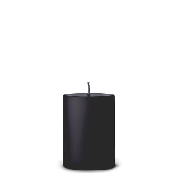 Black Matt pillar candle 10cm by Ester & Erik with velvety finish and minimalist silhouette