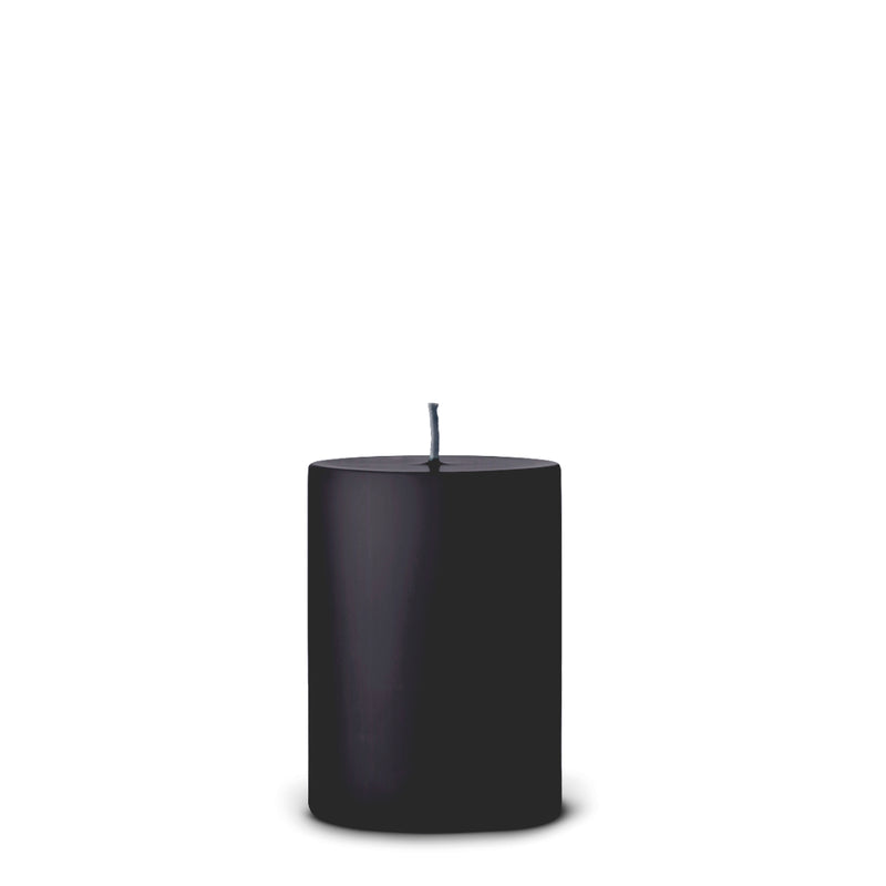 Black Matt pillar candle 10cm by Ester & Erik with velvety finish and minimalist silhouette