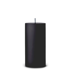 Black Matt pillar candle 15cm by Ester & Erik, hand-dipped with long burn time

