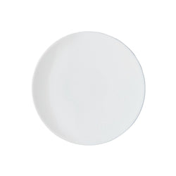white porcelain bread and butter plate on white background
