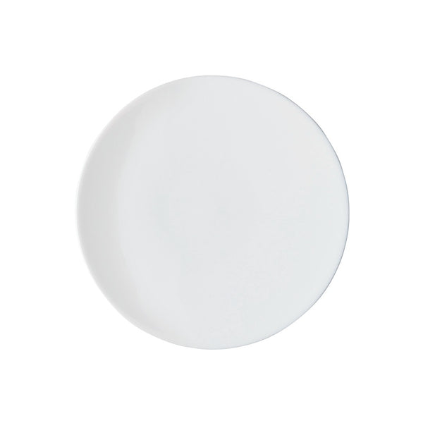 white porcelain bread and butter plate on white background