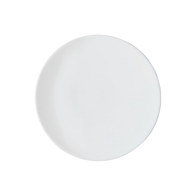 white porcelain bread and butter plate on white background
