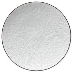 Raynaud Minéral Platinum Limoges porcelain bread plate with platinum rim and matte finish