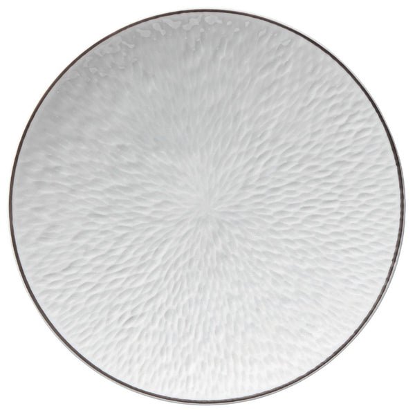 Raynaud Minéral Platinum Limoges porcelain bread plate with platinum rim and matte finish