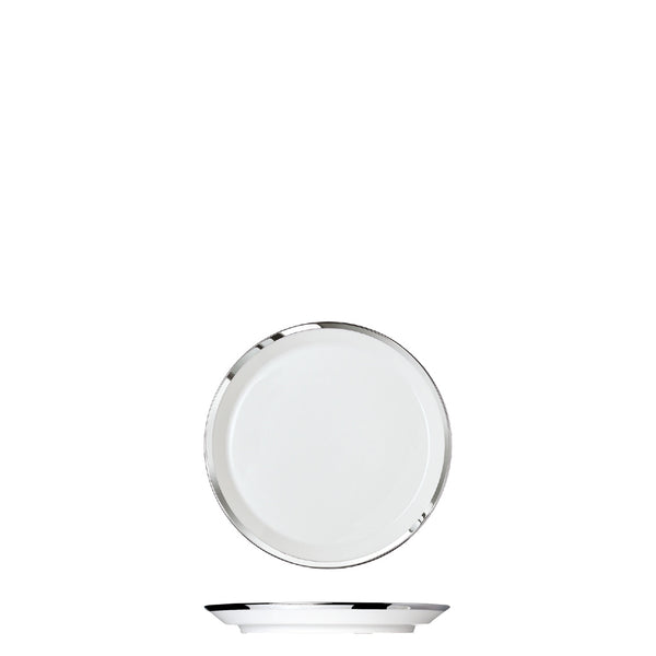 My China Treasure Platinum porcelain bread plate by SIEGER by FÜRSTENBERG, 99% pure platinum detailing, handcrafted in Germany for refined dining.