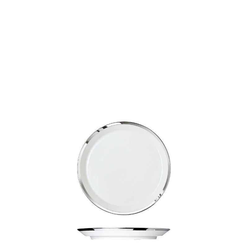 My China Treasure Platinum porcelain bread plate by SIEGER by FÜRSTENBERG, 99% pure platinum detailing, handcrafted in Germany for refined dining.