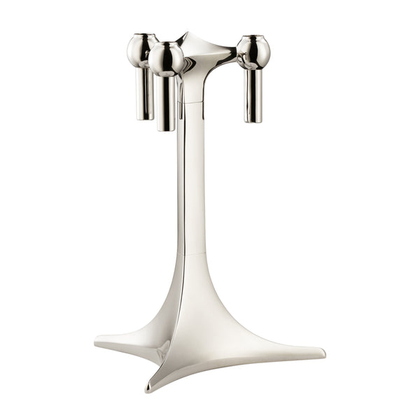 Chrome candle stand by Stoff Nagel, modular design for 13 mm taper candles