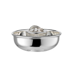 Silver-plated caviar bowl Shine with crystal insert by Sonja Quandt