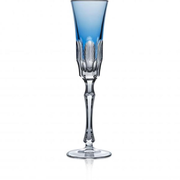 Luxury Champagne Flute in Sky Blue Crystal – Captiva by Varga Crystal