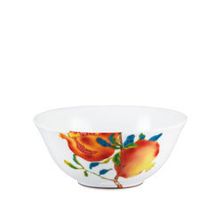 Harmonia luxury porcelain Chinese rice bowl with fruit and floral motifs inspired by Chinese imperial art by Raynaud