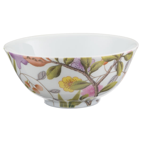 porcelain bowl in white with floral design