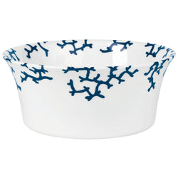 Chinese Salad Bowl Cristobal Marine porcelain by Raynaud with marine blue coral motifs