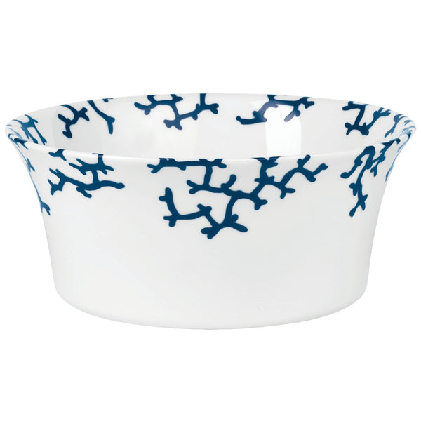 Chinese Salad Bowl Cristobal Marine porcelain by Raynaud with marine blue coral motifs