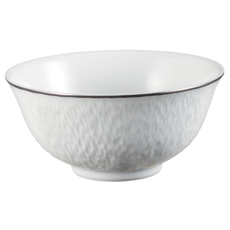 Raynaud Minéral Platinum 10cm Limoges porcelain Chinese soup bowl with platinum rim