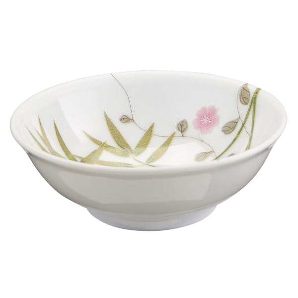 small soy cup in porcelain with floral design
