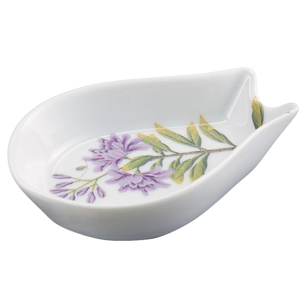 chinese soup holder in porcelain with floral design