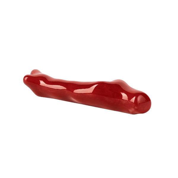 Luxury porcelain chopstick rest Cristobal Rouge coral-inspired red design by Raynaud