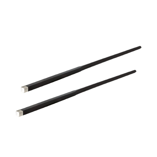 Bauhaus ebony and sterling silver chopsticks by Sonja Quandt