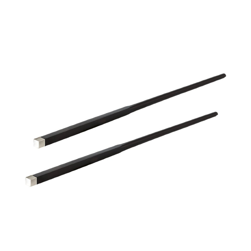 Bauhaus ebony and sterling silver chopsticks by Sonja Quandt