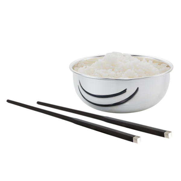 Styled Bauhaus ebony and sterling silver chopsticks by Sonja Quandt