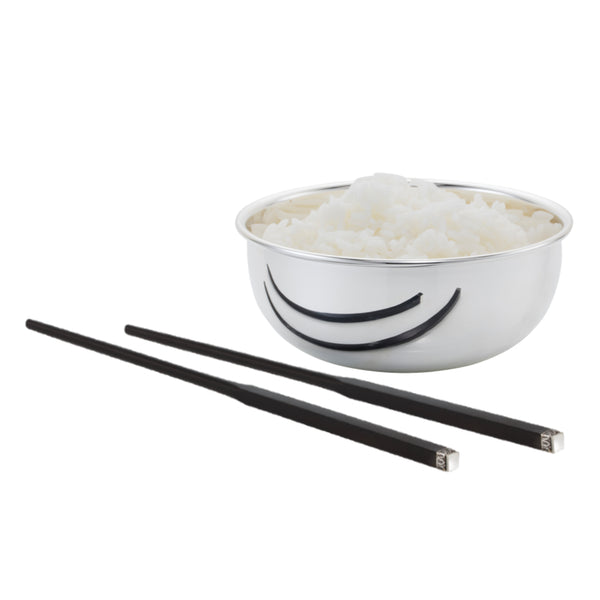 Styled Palmette ebony and sterling silver chopsticks by Sonja Quandt