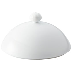 Cloche White Aura by Raynaud in fine Limoges porcelain with pure white finish.