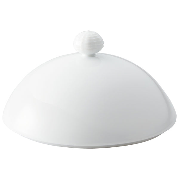Cloche White Aura by Raynaud in fine Limoges porcelain with pure white finish.