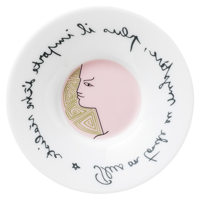 Top view of the saucer platinum mirror Béatrice Jean Cocteau collection Raynaud
